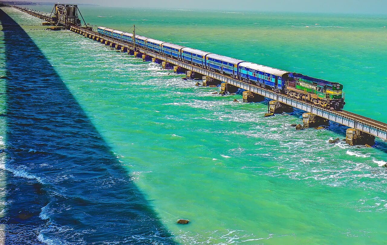 Pamban Bridge (New Vertical-Lift Sea Bridge)